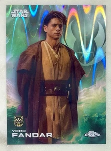 Tarjeta refractora Yord Fandar 2025 Topps cromada Star Wars Raywave n.º 198 - Imagen 1 de 2