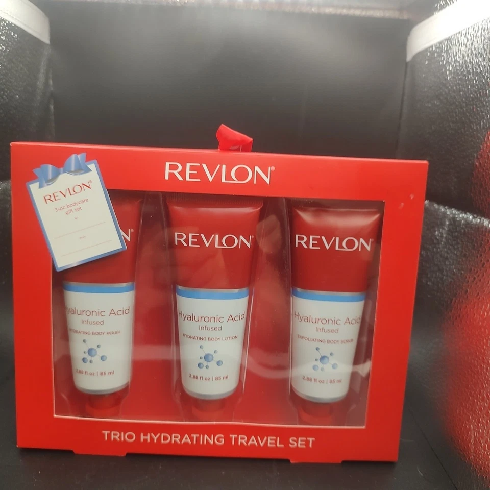Revlon Trio Hydrating Travel Set Hyaluronic Acid  Include Lotion,Wash&body Scrub - Image 1 of 2