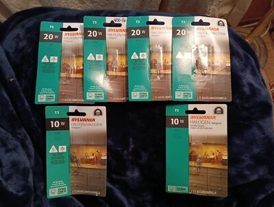 6 Sylvania T3 Bulbs G4 Base 4 20W And 2 10W - Image 1 of 3