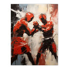 The Red Boxers Boxing Sparring Action Sport Artwork Wall Art Poster Print