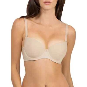 Smart & Sexy Women's Everyday Demi Push-up Cream Hook and Eye Bra, Size 38D - Picture 1 of 3