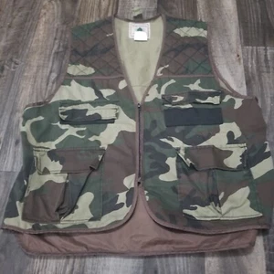Northwest Territory Hunting Vest w Game Bag Woodland Camouflage Green Men’s L - Picture 1 of 17
