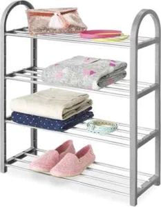 Whitmor 4-Tier Compact Closet Shelves, Gray - Picture 1 of 4