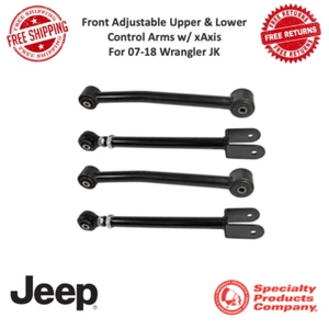 SPC Front Adjustable Upper & Lower Control Arms w/ xAxis For 07-18 Wrangler JK - Picture 1 of 12