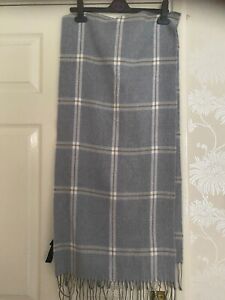 Ladies Grey Check Scarf By M&S