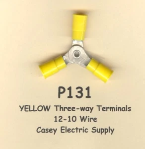 20 gelbe drei 3-Wege isolierte Stoßklemmenverbinder #12-10 Drahtstärke USA - Bild 1 von 1