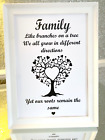 Drzewo genealogiczne Miłość serce A4 Druk Plakat Obraz Sztuka ścienna Dekoracja domu Nieoprawiony prezent