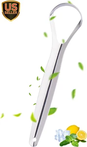 Tongue Scraper Reduce Bad Breath, Grade Metal Cleaner, Reusable Healthy Oral ... - Picture 1 of 1
