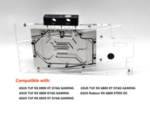 Granzon Full Cover GPU Block For ASUS TUF RX 6900 6950 XT /ROG 6800 SRTIX GAMING - Afbeelding 1 van 8