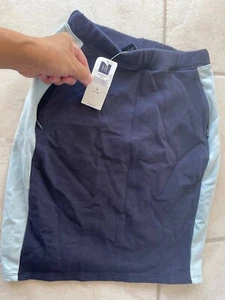 GAP COMFY ELASTIC WAIST STRETCH SOFT NAVY COTTON CUTE SKIRT GIRL M NWT - Picture 1 of 8