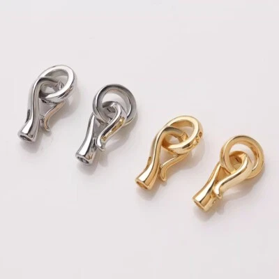 6 шт. обжимная торцевая крышка, обжимные наконечники для шнура, концы цепочки ожерелья, конец застежки-цепочки - Изображение 1 из 3