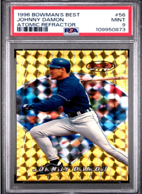 1996 BOWMAN'S BEST 56 JOHNNY DAMON ATOMIC REFRACTOR PSA 9 MINT - Image 1 of 2