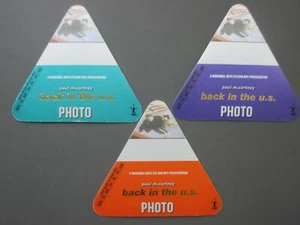 Paul McCartney backstage pass satin stickers THREE Back In The U.S. Triangles ! - Picture 1 of 1