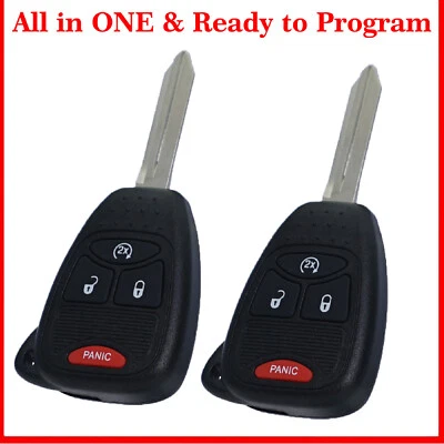 2 For 2008 2009 2010 2011 2012 2013 2014 Jeep Compass Patriot Remote Key Fob - Image 1 of 4