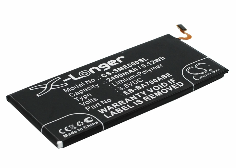 Batería de polímero de litio para Samsung Galaxy E5 Duos 4G SM-E500D SM-E500F 3.8V 2400mAh Foto 1 de 4
