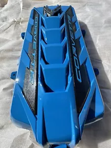 2020 -2024 C8 Corvette Stingray Engine Cover Rapid Blue And Carbon Flash - Picture 1 of 7