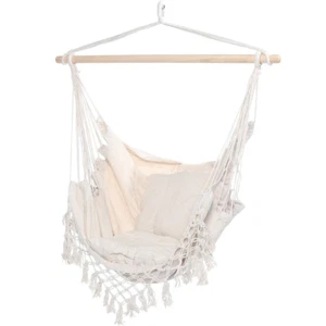 SEDIA SOSPESA AMACA DONDOLO SEDUTA GIARDINO POLTRONA PENSILE ESTERNO 2 CUSCINI - Imagen 1 de 8