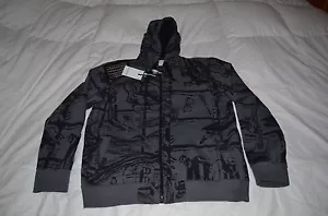 Authentic Energie Sixty Black Gray Mens Hoody Size XL* - Picture 1 of 8