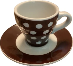 Bodum Brown With White Polka Dots Espresso Cup Saucer, 2 oz - Picture 1 of 2