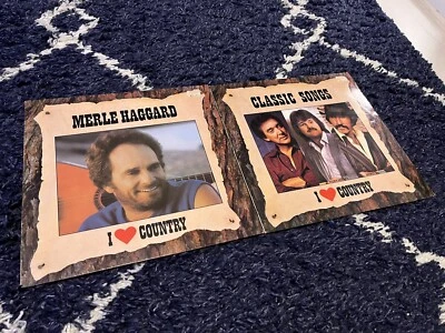 2 x I Love Country LPs Merle Haggard & Classic Songs Epic 1985 VG/VG - Image 1 of 4