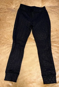 NWT Girls 8 chevron quilted joggers black/gold Gapkids - Picture 1 of 5