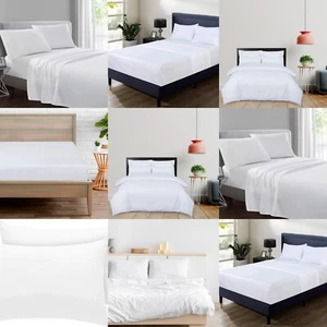 400TC 100% Egyptian Cotton Fitted Sheet Extra Deep 40cm Bed Sheets All Sizes - Picture 1 of 19