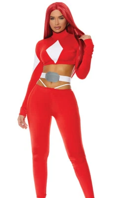 SALE Sexy Forplay Powerful Red Ranger Superhero 3pc Costume 551539 - Image 1 of 4