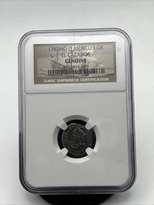 1783 Mo FF Mexico 1/2 Reales El Cazador - NGC - Genuine - - Image 1 of 4
