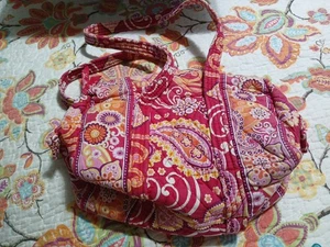 Vera Bradley Oliva Shoulder Bag Raspberry Fizz Pink - Picture 1 of 6