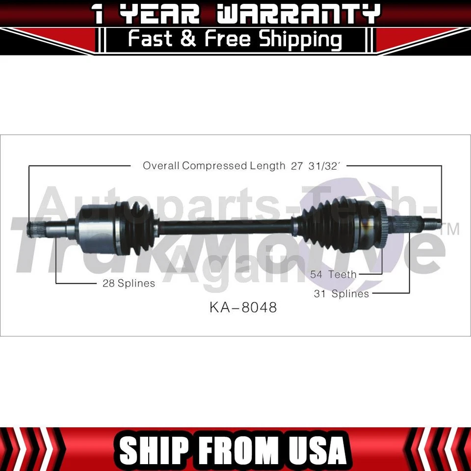 Eje CV delantero izquierdo TrakMotive 1 para Hyundai Entourage 2007-2010 Foto 1 de 1