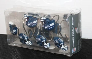 (EM) NFL® Seattle Seahawks® Shower Curtain Hooks Rings x 12 - NEW Opened - Picture 1 of 9