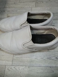 VANS SCHUHE HALBSCHUHE KLASSISCH WEISS LEDER SLIPPER HERREN 5,5 DAMEN 7 - Bild 1 von 7