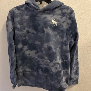 Abercrombie Kids Hoodie 15/16 Blue Tie Dye Pullover - Picture 1 of 5