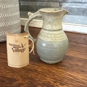 VTG Walt Disney World Village Pottery Chalet Hand Made Stoneware Mini Pitcher - Picture 1 of 11
