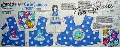 Care Bear Daisy Fabric GIRLS DRESS JUMPER Bodice & Pockets Panel Uncut 2 4 6 8 - Image 1 of 3