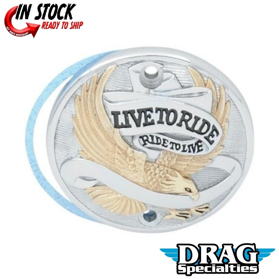 Cubierta de puntos temporizador cromado dorado Eagle Spirit Live to Ride Harley Sportster 86-03 Foto 1 de 3