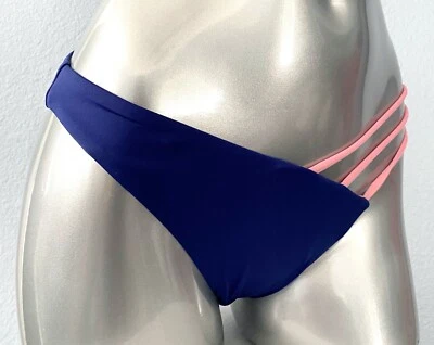 Victoria's Secret New Strappy V Front Coastal Marina & Blue Swim Bikini Bottom - Image 1 of 4