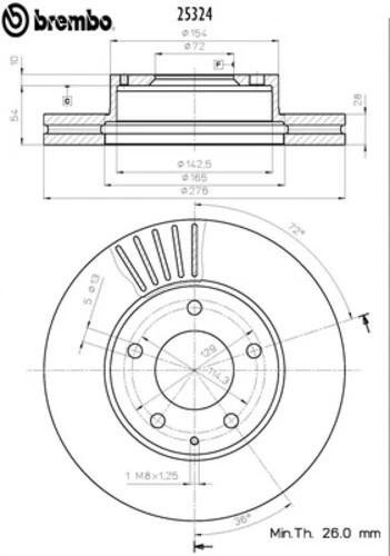 Brake Rotors Front Fits Mazda MPV & Millenia New Brembo Brand (QTY 2)  25324 Foto 1 de 1