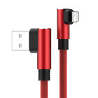 1m 2m Usb 90 Degree Elbow Charger Nylon Braided Sync Charge Cable For Iphone Ios