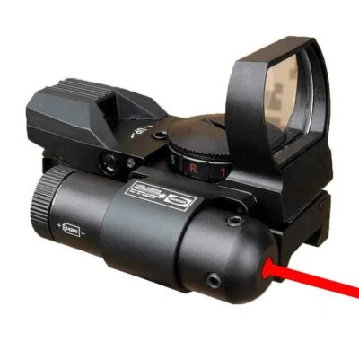 Tactical Holographic 4 Reticles Red/Green Dot Reflex With Red Laser Sight - Image 1 of 4
