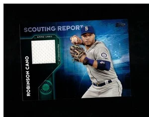 2016 TOPPS ROBINSON CANO GAME-USED JERSEY SEATTLE MARINERS SCOUTING REPORT - Picture 1 of 2