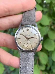 Orologio Uomo Vintage Cyma Watersport Cassa Acciaio Swiss Made 33,5mm - Foto 1 di 12