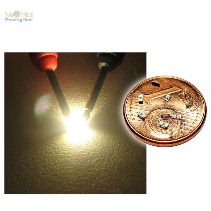 10 SMD LEDs White 0603 Warmweiss golden SMT WEISS super