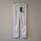 Nwt Under Armour White Heatgear Loose Youth Athletic Pants Boys Size M