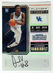 Boleto de playoffs Panini Contenders 2018 automático #105 Jarred Vanderbilt jazz Reino Unido 05/15 - Imagen 1 de 3