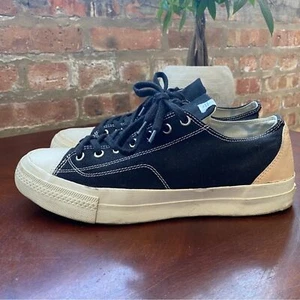 Visvim Skagway Lo Black Canvas with Leather Sneaker Men's Size 9 - Picture 1 of 10