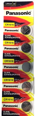 CR1616 PANASONIC 5PK 3V LÍTIO DL1616 ECR16 (ÓTIMO VALIDADE 12/34) FRETE GRÁTIS E FRETE GRÁTIS - Imagem 1 de 2