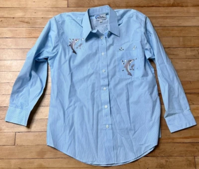 Camisa Delfín Bordada Manga Larga Abotonada LASOLAS Única PEQUEÑA Foto 1 de 4