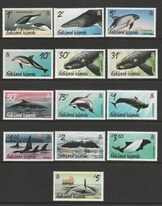 Falkland Islands 2012-16 Whales & Dolphins set 13v SG 1231-1242 Mnh. - Picture 1 of 1