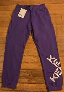 Kenzo Kids Spell Out Jogging Bottoms Sweatpants Girl’s 10A/140 Plum Purple - Picture 1 of 11